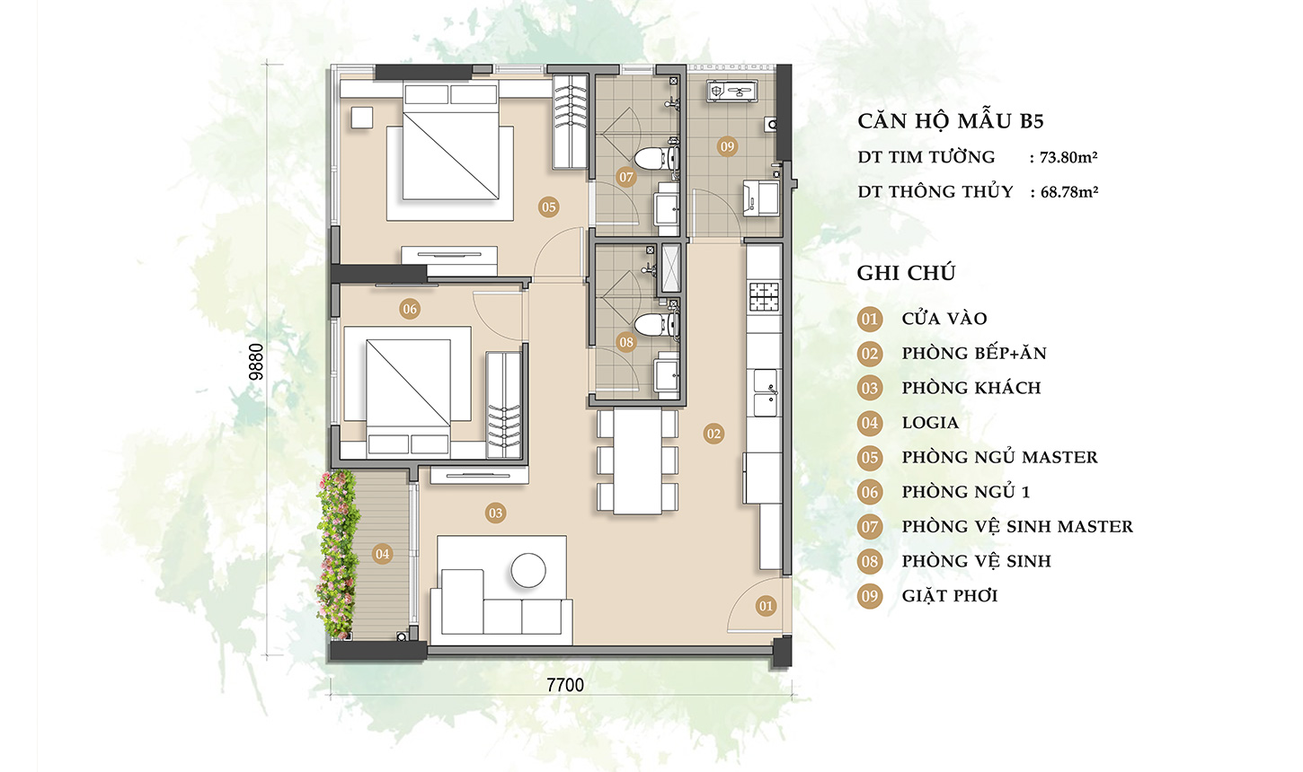 CĂN HỘ MẪU B5