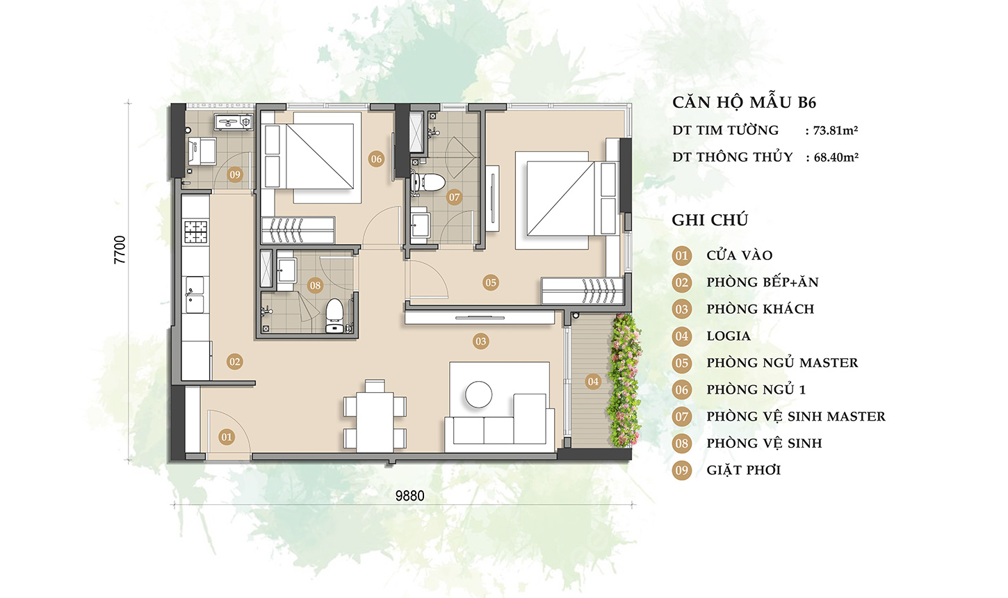 CĂN HỘ MẪU B6